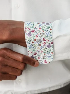 Next - Chemise élégante en coton riche texturée Blanc texturé