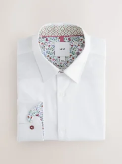 Next - Chemise élégante en coton riche texturée Blanc texturé