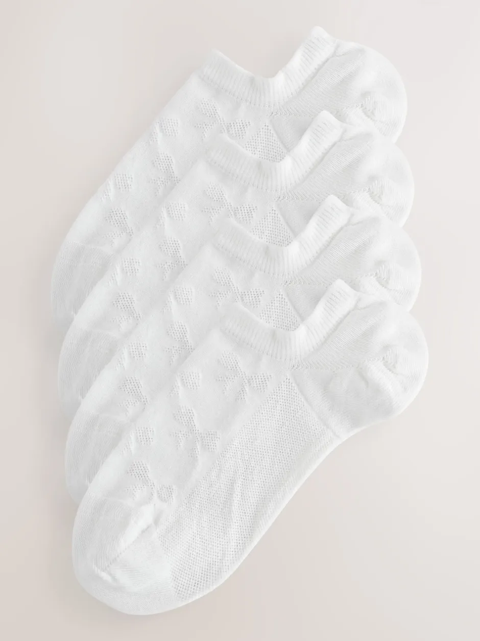 Next Blanc texturé avec nœud - Paquet de chaussettes d'entraînement 4 Discount