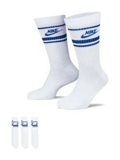 Nike Blanc/Bleu - Lot de 3 paires de chaussettes Sportswear Everyday Essential blanches Clearance