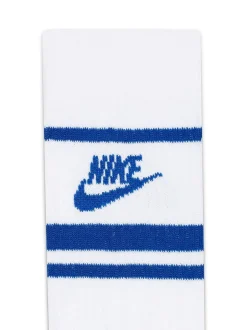 Nike Blanc/Bleu - Lot de 3 paires de chaussettes Sportswear Everyday Essential blanches Clearance