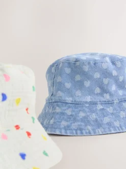 Next Blanc/Bleu - Paquet de bonnets pour bébé 2 (0mois-2ans) Hot