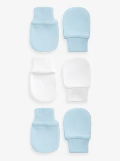 Next Blanc/Bleu - Paquet de gants à gratter pour bébé 3 Best