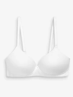 Next Blanc/bleu marine/rose - Lot de 3 soutiens-gorge en mélange de coton Ultimate Comfort rembourrées et sans armature Clearance