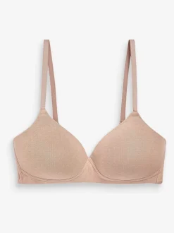 Next Blanc/bleu marine/rose - Lot de 3 soutiens-gorge en mélange de coton Ultimate Comfort rembourrées et sans armature Clearance