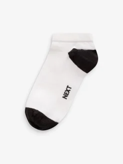 Next - Paquet de chaussettes de sport en coton riche 7 Blanc/Bleu/Gris talon et orteil Discount