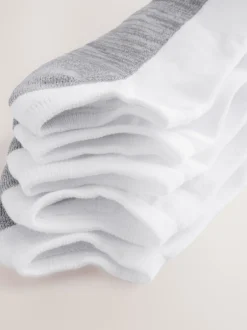 Next Blanc/Gris - Lot de 10 - Chaussettes de sport rembourrées Clearance