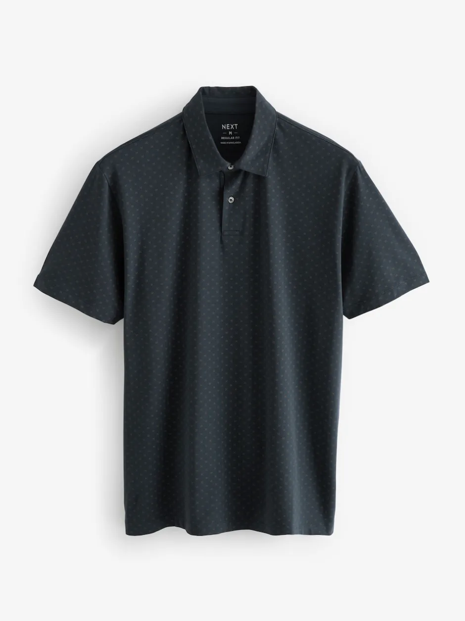 Next - Polo en jersey Manches courtes 3 Pack Blanc/Marine/Noir ou Geos Sale