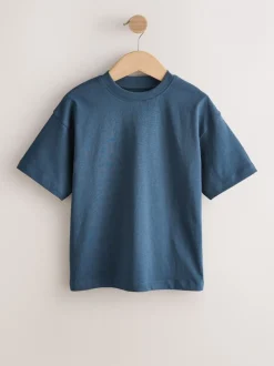 Next - Lot de 4 t-shirts à manches courtes (3-16 ans) Blanc/Marine/Vert/Orange