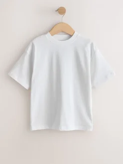 Next - Lot de 4 t-shirts à manches courtes (3-16 ans) Blanc/Marine/Vert/Orange