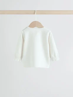 Next Blanc/marron - Ensemble Bébé haut et Pantalons à manches longues 2 Pièces (0mois-2ans) Clearance