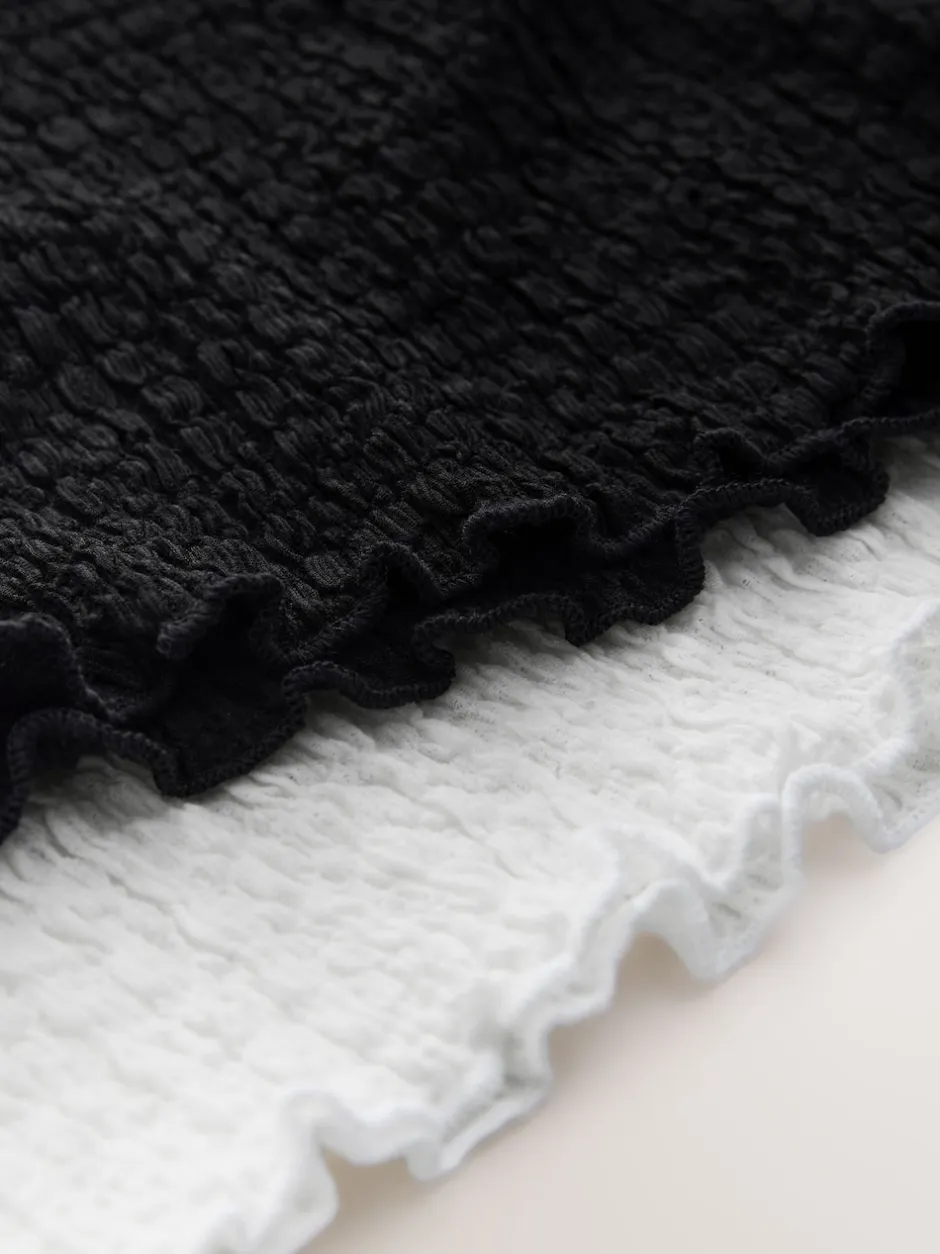 Next Blanc/Noir - Hauts texturés Lot de 2 (3-16ans)