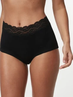 Next - Lot de 4 culottes en coton et dentelle Blanc/Noir/Gris Clearance