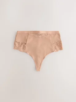 Next Blanc/Praline Nude - Tongs taille haute légers et modelants pour le contrôle de l'abdomen 2 Pack Best