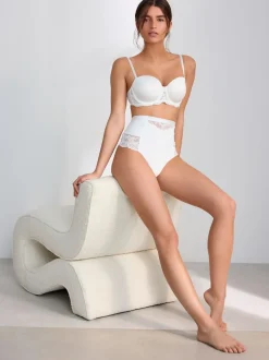 Next Blanc/Praline Nude - Tongs taille haute légers et modelants pour le contrôle de l'abdomen 2 Pack Best