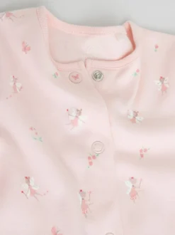 Next Blanc/Rose - Combinaison de nuit pour bébé (0-2ans)
