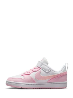 Nike - Baskets Junior Court Borough Low Recraft Blanc/Rose Sale