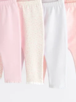 Next - Paquet de jambières pour bébé 4 (0mois-2ans) Blanc/Rose Outlet