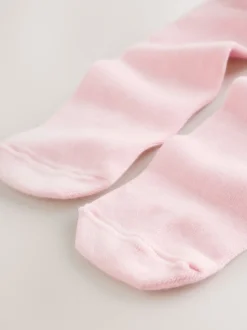 Next - Ensemble de barboteuses Bébé Bloomer 2 pièces avec collants (0mois-3ans) Blanc/rose à petites fleurs Hot