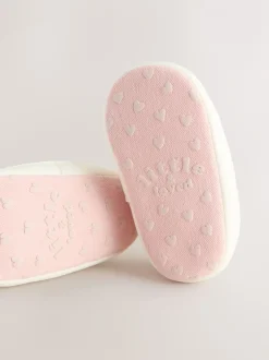 Next Blanc/Rose - Touch Fasten Bébé Trainers (0-24mths) Discount