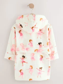 Next Blanc/rose imprimé ballerine - Robe de chambre en polaire (9 mois à 16 ans) Best