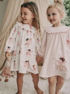 Next Blanc/rose imprimé ballerine - Pack Nighties 2 (2-12ans) Best