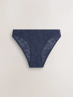 Next Blanc/Rose/Praline Nude - Lot de 7 culottes en dentelle collée Comfort Discount