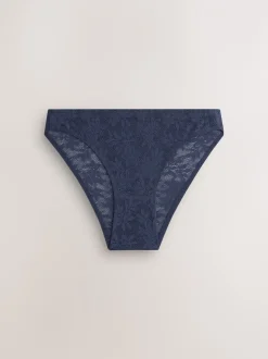 Next Blanc/Rose/Praline Nude - Lot de 7 culottes en dentelle collée Comfort Discount