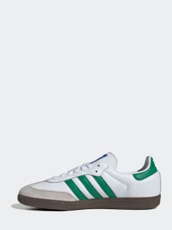 adidas originals Blanc/Vert - Samba Trainers Clearance
