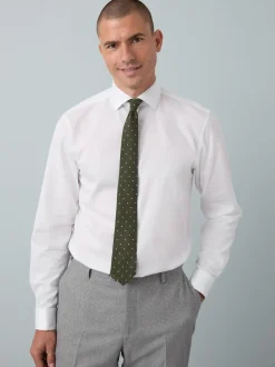 Next - Ensemble chemise et cravate pour l’occasion Blanc/vert à pois Hot