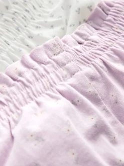 Next Blanc/Violet Fleuri - Lot de 2 pyjamas Amples (9mois à8ans) Clearance