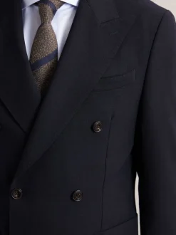 Reiss Blazer de costume Belmont Db double boutonnage Texture habillé en laine Best