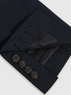 Reiss Blazer de costume Belmont Db double boutonnage Texture habillé en laine Best