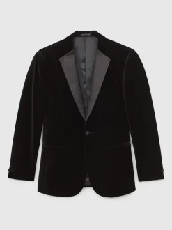 Reiss Blazer Ace en velours à simple boutonnage coupe classique