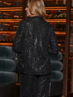 Sosandar Blazer Sequin coupe décontractée Discount