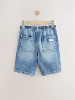 Next Bleach/Mid Bleu - Bermuda Pull On Denim Shorts 2 Pack (3-16yrs) Hot