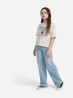 Abercrombie & Fitch Bleu - Jean large taille haute Hot