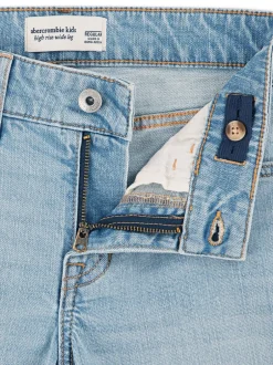 Abercrombie & Fitch Bleu - Jean large taille haute Hot