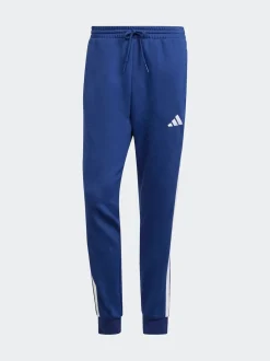 adidas Bleu - Essentiels Pantalon de jogging polaire à rayures 3 Outlet