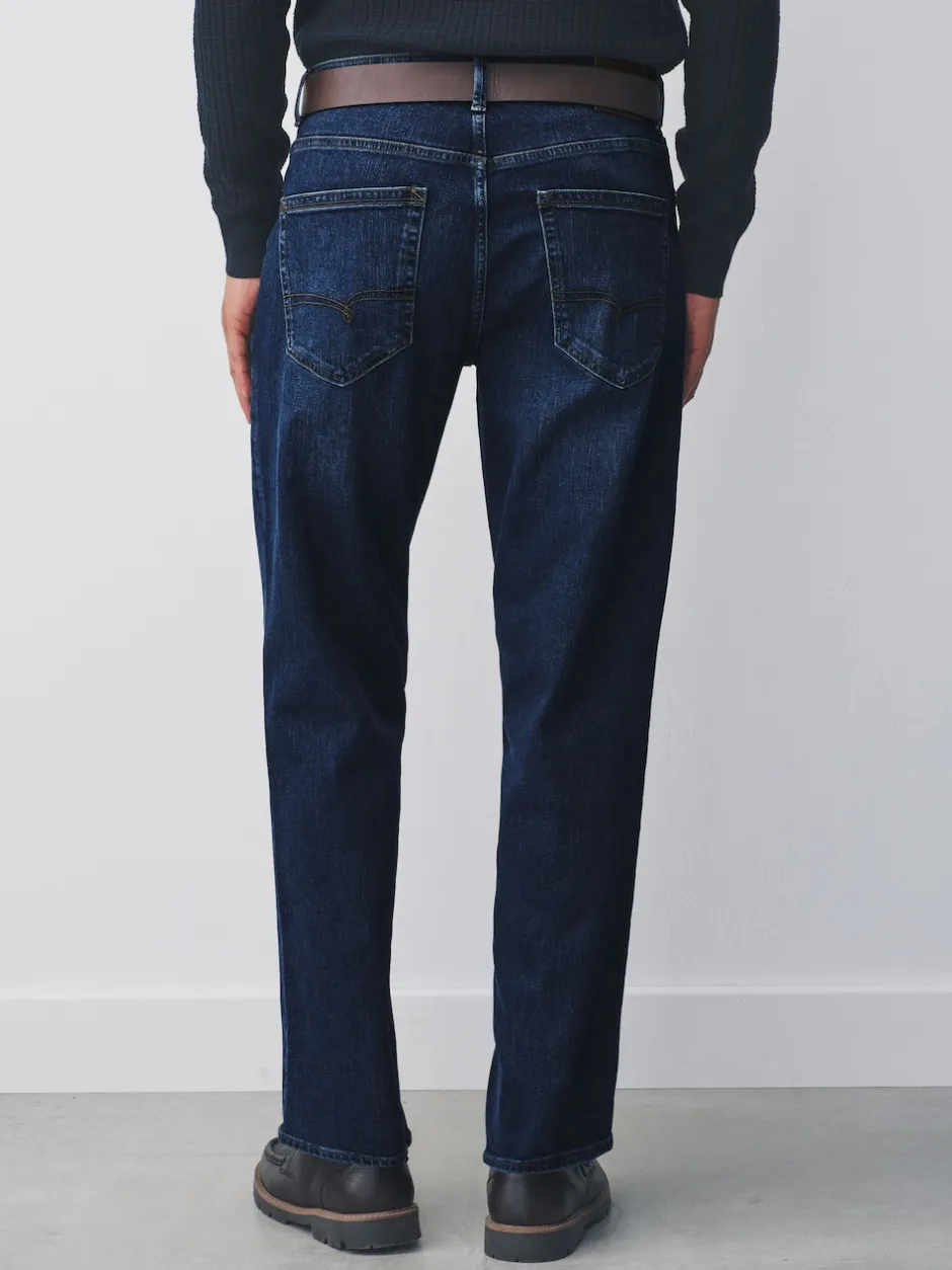 Next Bleu - Ajustement droit - Signature Ceinture Jeans