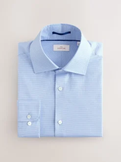 Next Bleu - Ajustement régulier - Signature 100% coton avec chemise élégante texturée Sale
