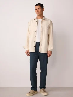 Next Bleu - - Pantalon chino stretch Ajustement régulier