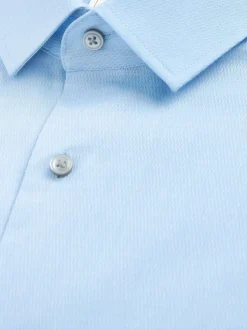 Next Bleu - Ajustement régulier - Chemises de nuit texturées à double poignet et d'entretien facile