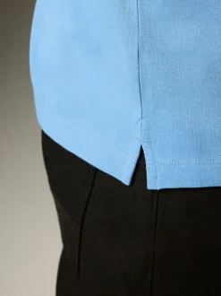 Next - Ajustement régulier - Polo Manches courtes Pique Bleu New