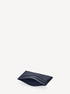 Aspinal of London Bleu - Slim Cuir grainé à cartes de crédit Clearance