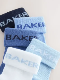 Baker by Ted Baker Bleu - Bébé Chaussettes 5 Lot Hot