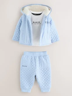 Baker by Ted Baker Bleu - ensemble 3 pièces t-shirt et pantalon matelassé Outlet