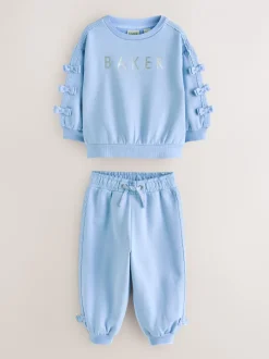 Baker by Ted Baker Bleu - ensemble sweat et Joggings bleu 2 Pieces avec nœud sur le côté Clearance