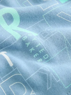 Baker by Ted Baker Bleu - Barboteuse à manches longues imprimée partout New