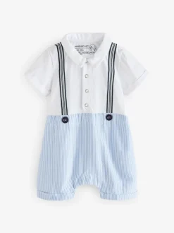 Angel & Rocket Bleu - Barboteuse Will Mr Smart en jersey 100% coton Sale